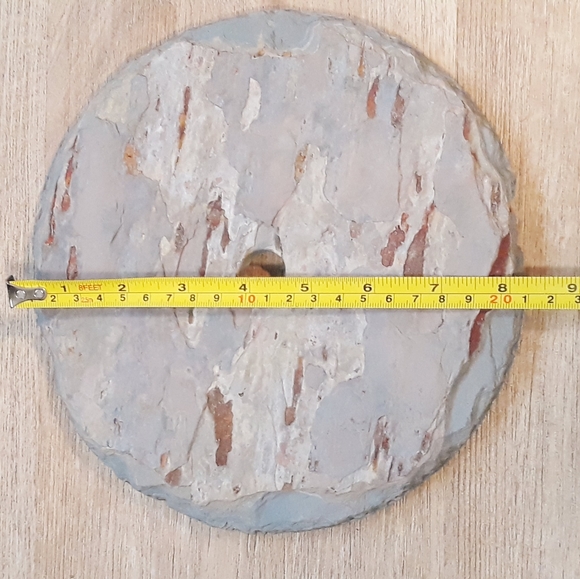 Gray Slate Circular Disc - Paver Stone with Hole in Center 8 1/4" - Picture 9 of 12
